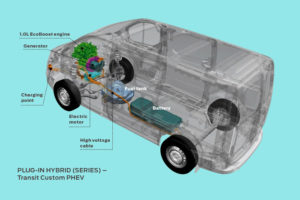 Ford Transit Custom Plug-in Hybrid Electric Vehicle (PHEV) ad Hannover Veicoli commerciali