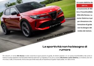 Nuova Alfa Romeo Junior Elettrica Cover Digitale
